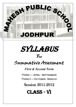 SA 2 - Mahesh Public School