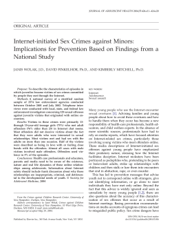 Internet-initiated Sex Crimes against Minors