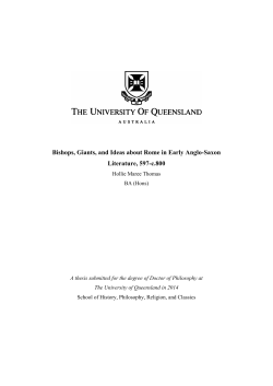 Bishops, Giants, and Ideas about Rome in Early Anglo