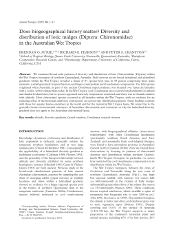 Diversity and distribution of lotic midges (Diptera