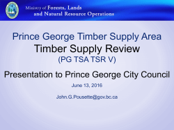 Timber Supply Review - City of Prince George