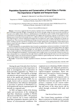Population Dynamics and Conservation of Snail Kites in