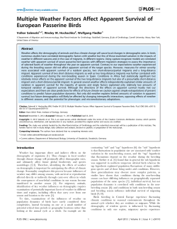 Multiple Weather Factors Affect Apparent Survival of European