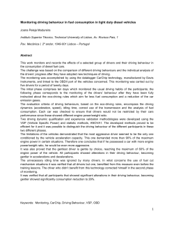 1 Monitoring driving behaviour in fuel consumption