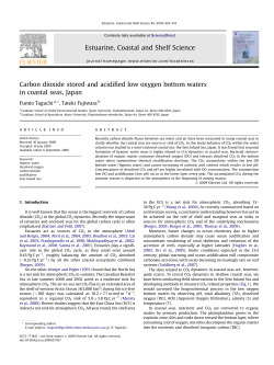 Carbon dioxide stored and acidified low oxygen bottom waters in