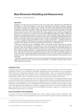 Blast Movement Modelling and Measurement