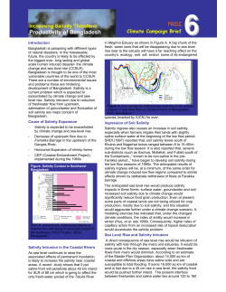 rising salinity of the water