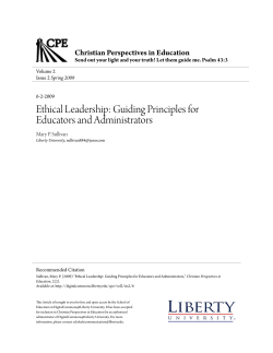 Ethical Leadership - Digital Commons @ Liberty University