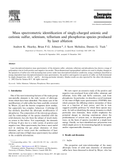 Mass spectrometric identification of singly