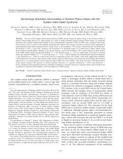 Serotonergic Brainstem Abnormalities in Northern Plains Indians