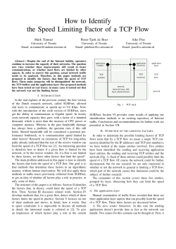 How to Identify the Speed Limiting Factor of a TCP Flow