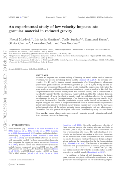An experimental study of low-velocity impacts into granular material