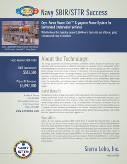 Sierra Lobo - Navy SBIR Home