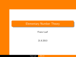 Elementary Number Theory