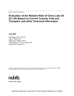 CL-20 - Strategic Environmental Research and Development Program