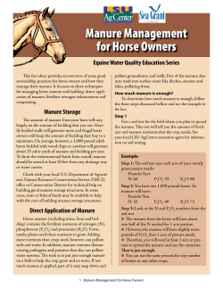 Manure Management for Horse Owners