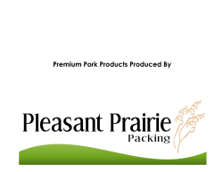 Pleasant Prairie Packing Brand Pork Products