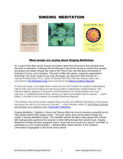 singing meditation - Unitarian Universalist Association
