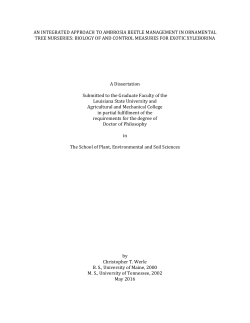 an integrated approach to ambrosia beetle management in