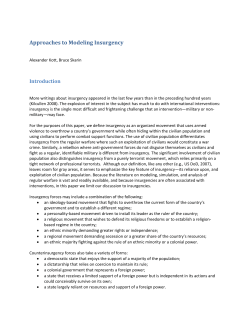 Approaches to Modeling Insurgency