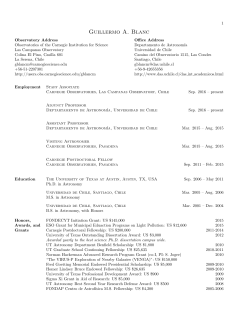 Guillermo A. Blanc - Carnegie Observatories User Webpages