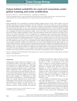 Future habitat suitability for coral reef ecosystems under global