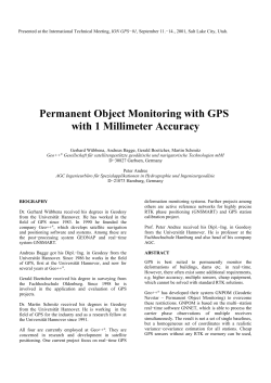 Permanent Object Monitoring with GPS with 1 Millimeter Accuracy