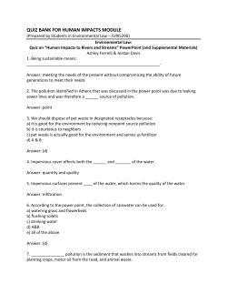 quiz bank for human impacts module - Watershed UGA