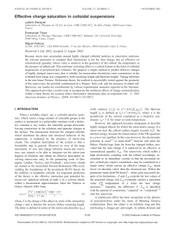 Effective charge saturation in colloidal suspensions - ENS-phys