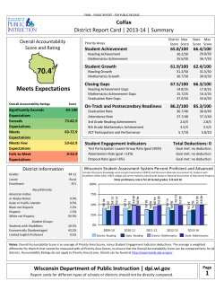 District Report Card - School District of Colfax