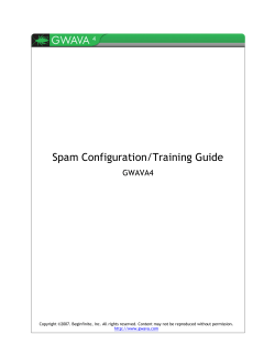Spam Configuration/Training Guide