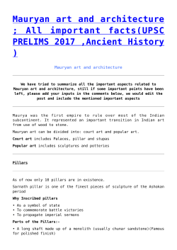 Mauryan art and architecture