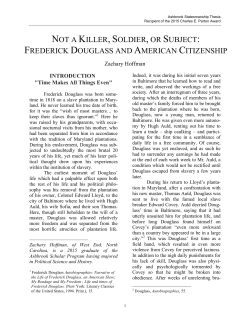 Frederick Douglass and American Citizenship