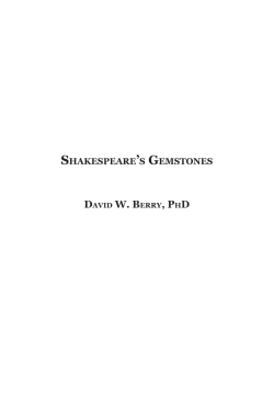 Read Shakespear`s Gemstones .