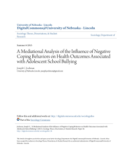 A Mediational Analysis of the Influence of Negative Coping