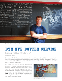 Bye Bye Bottle Service