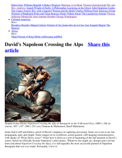 David`s Napoleon Crossing the Alps