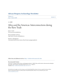 Interconnections during the Slave Trade