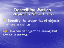 Describing Motion