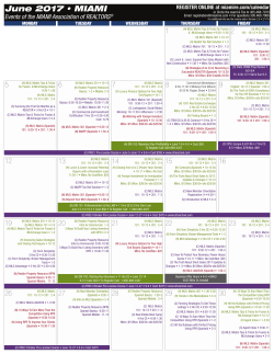Miami-Dade Print Calendar - Miami Association of Realtors
