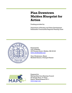 Plan Downtown Malden Blueprint for Action