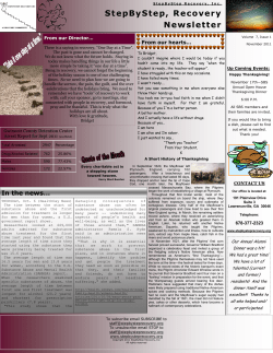 November 2011 - Step By Step Recovery, Inc