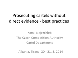 Prosecuting cartels without direct evidences of agreement