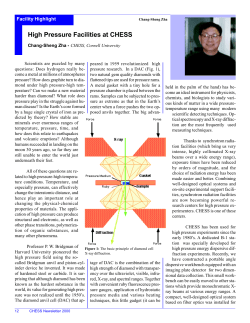 high pressure - CHESS (Cornell)
