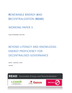 energy proficiency for decentralise