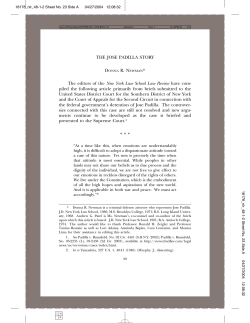 THE JOSE PADILLA STORY The editors of the New York Law