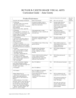 BUTLER R-5 ___ GRADE VISUAL ARTS