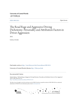 The Road Rage and Aggressive Driving Dichotomy