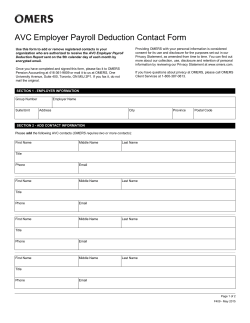 Form 409 - AVC employer payroll deduction contact form
