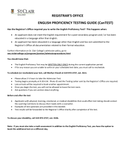 English Proficiency Test